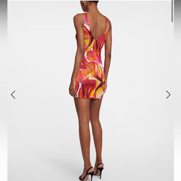 New LOUISA BALLOU -Summer Solstice Printed Mini Dress XS Color Knights Tour - Picture 6 of 15